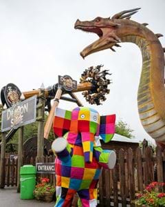 Pictures of Elmer the Patchwork Elephant at Gulliver's Land Milton Keynes